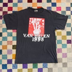 VTG 90s Van Halen US 1998 Tour Single Stitch Graphic Concert Band Tee T-Shirt